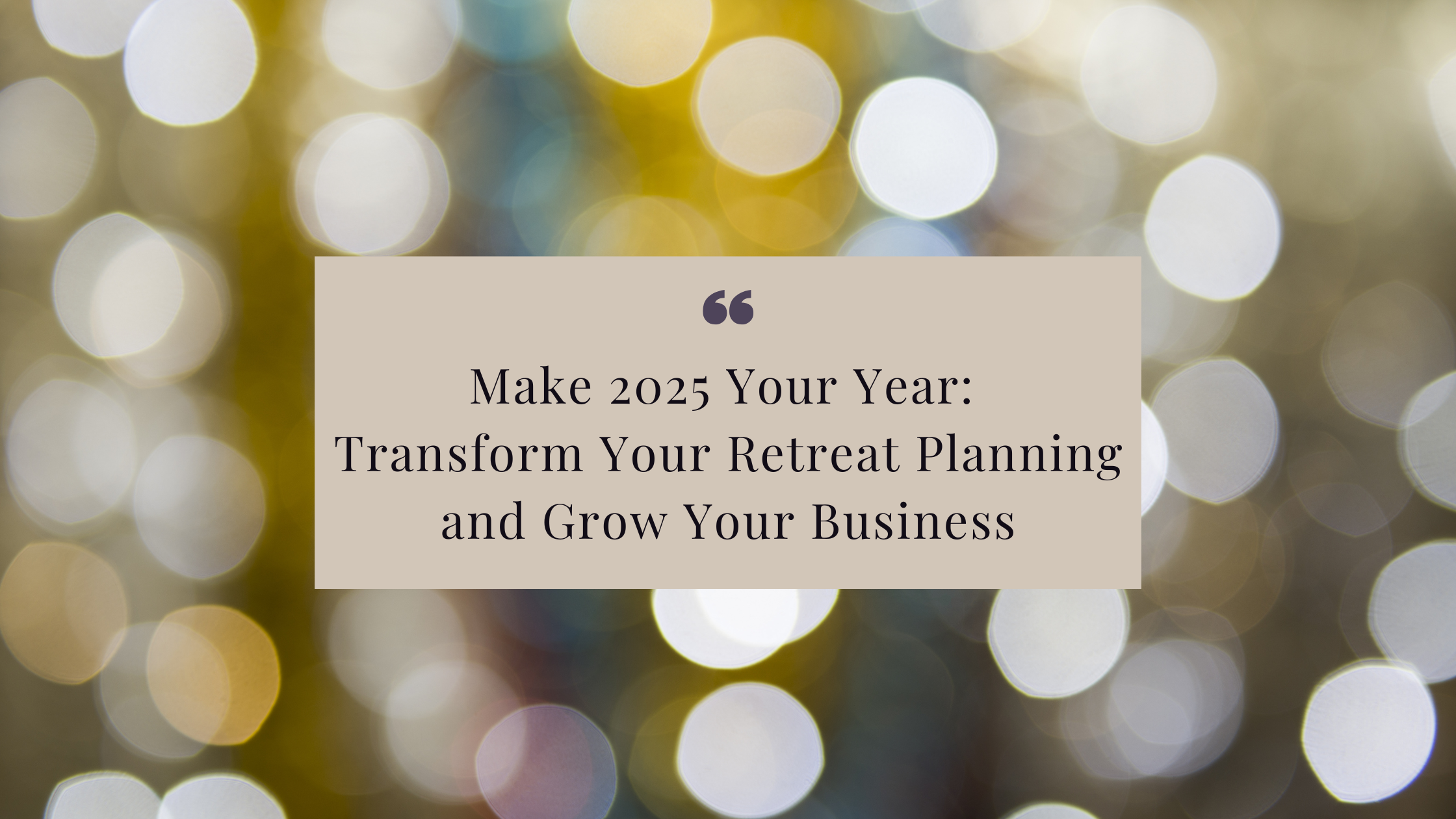 Make 2025 the year of growth and expansion for your retreat planning journey. Gain confidence from wins, wisdom from losses, and take the leap to elevate your retreat business with our expert programs and support.